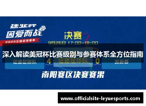 深入解读美冠杯比赛级别与参赛体系全方位指南